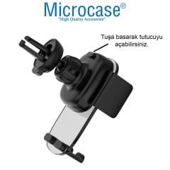 Microcase Araç İçi Izgaralıktan Kelepçeli Transparan Telefon Tutucu - AL3645