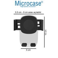 Microcase Araç İçi Izgaralıktan Kelepçeli Transparan Telefon Tutucu - AL3645