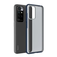 Microcase Xiaomi Redmi 10 Luna Serisi Köşe Korumalı Sert Rubber Kılıf - Mavi