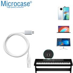 Microcase Type-C Yazıcı Kablosu Type-C to USB B Çevirici - 2 metre AL2851
