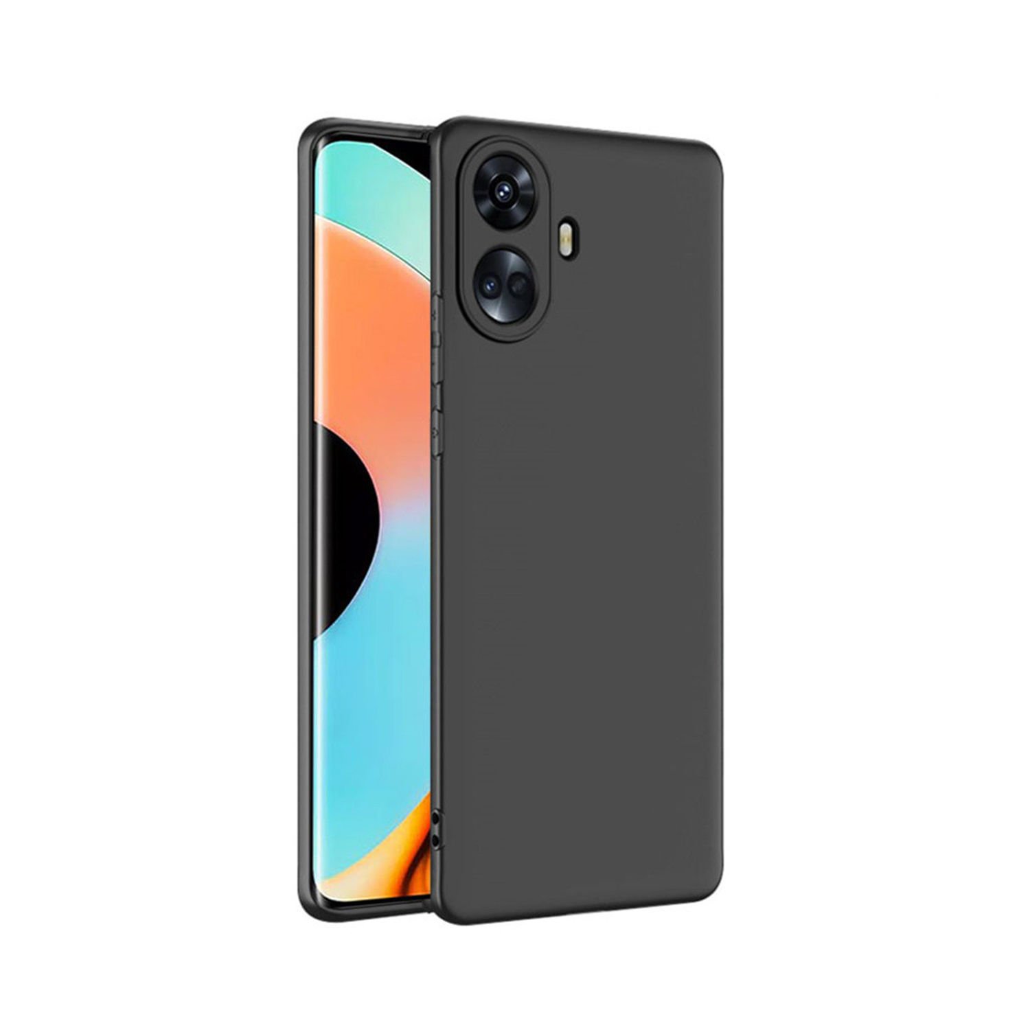 Microcase Realme 10 Pro Plus Elektrocase Serisi Silikon Kılıf - Siyah AL3340