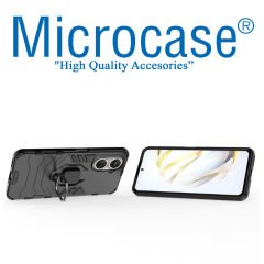 Microcase Huawei Nova 10 SE Batman Serisi Yüzük Standlı Armor Kılıf - Siyah AL3349