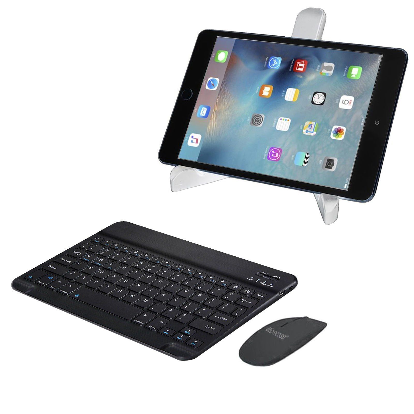 Microcase Samsung S11 Ultra 14.6 inch için Tablet Bluetooth Klavye 27 cm(TR Sticker)+Bluetooth Mouse+Stand AL2755