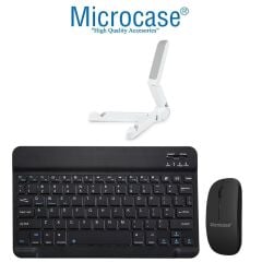 Microcase Samsung S11 Ultra 14.6 inch için Tablet Bluetooth Klavye 27 cm(TR Sticker)+Bluetooth Mouse+Stand AL2755