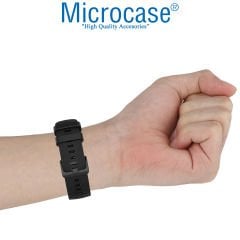 Microcase Samsung Galaxy Watch Active 2 46 mm için Nokta Desenli Silikon Kordon Kayış - KY30 Lacivert