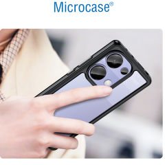 Microcase Poco M6 Pro 4G / Xiaomi Redmi Note 13 Pro 4G Shield Serisi Darbeye Dayanıklı Yarı Esnek Plastik Tpu Kılıf - AL8100