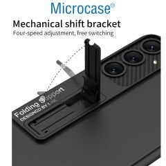 Microcase Samsung S23 FE ile uyumlu Standlı Sert Plastik Mat Kılıf - AL3566