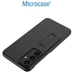 Microcase Samsung S23 FE ile uyumlu Standlı Sert Plastik Mat Kılıf - AL3566