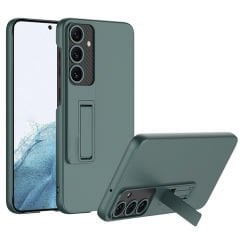 Microcase Samsung S23 FE ile uyumlu Standlı Sert Plastik Mat Kılıf - AL3566