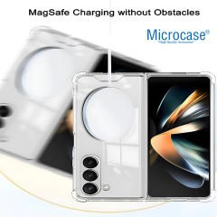 Microcase Samsung Galaxy Z Fold5 Magsafe Manyetik Darbeye Dayanıklı Yarı Esnek Plastik TPU Kılıf - AL8113