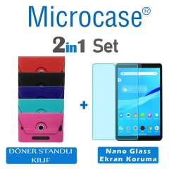 Microcase Lenovo Tab M8 TB-8505F TB-8505X TB-8505I 8 inch Universal Döner Standlı Kılıf Kırmızı