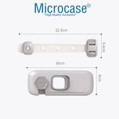 Microcase Sert Plastik Kendinden Yapışkanlı Çok Amaçlı Buzdolabı Raf Çekmece Dolap Kapı Çekmece Kilidi  Çocuk Kilidi-AL5021 1 Adet