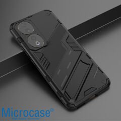 Microcase Honor 90 Matrix Serisi Armor Standlı Perfect Koruma Kılıf - Siyah AL3416