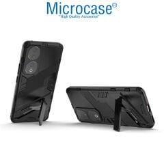 Microcase Honor 90 Matrix Serisi Armor Standlı Perfect Koruma Kılıf - Siyah AL3416