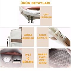 Microcase Lenovo Yoga Tab Plus 12.7 inch için Macbook Çantası+Türkçe Klavye+Mouse+Tablet Standı Beyaz AL5165