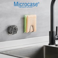 Microcase Güçlü Yapışkanlı Metal Banyo Mutfak Eşya Havlu Vb Ürün Askılığı AL4467 - 1  Adet Gümüş