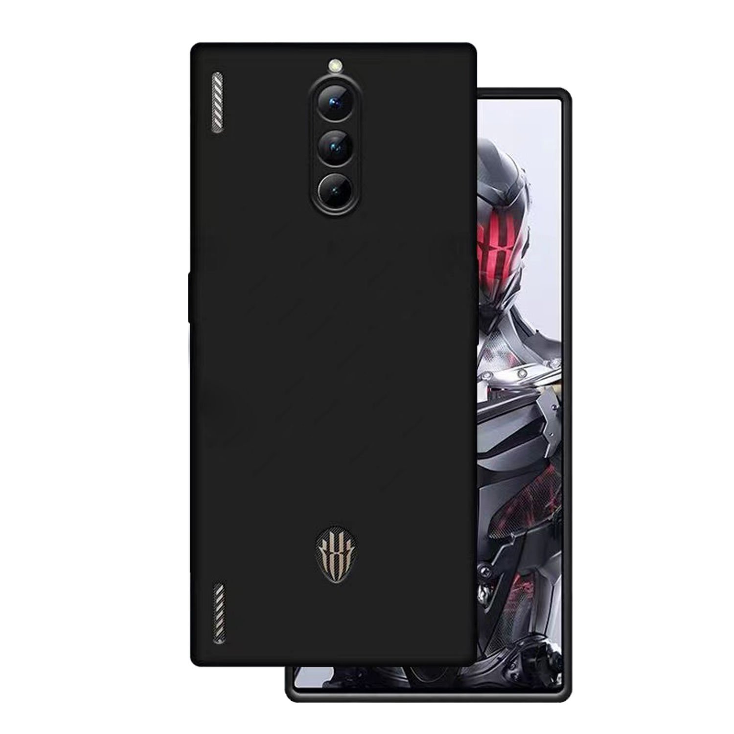 Microcase ZTE Nubia Red Magic 8 Pro  / Pro Plus / 8s Pro / 8s Pro Plus Elektrocase Serisi Silikon Kılıf - Siyah AL3340