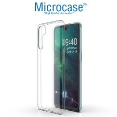 Microcase Oppo Reno 3 - Oppo A91 0.2 mm İnce Soft Silikon Kılıf - Şeffaf + Tempered Glass Cam Koruma