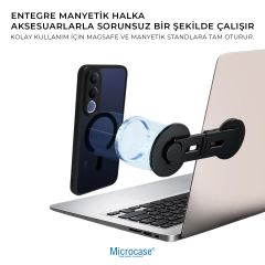 Microcase Vivo V70 FE 5G ile uyumlu Magsafe Uyumlu Mat Yüzey Kılıf AL4967