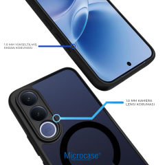 Microcase Vivo V70 FE 5G ile uyumlu Magsafe Uyumlu Mat Yüzey Kılıf AL4967