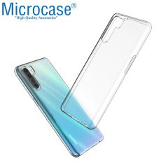 Microcase Oppo Reno 3 - Oppo A91 0.2 mm İnce Soft Silikon Kılıf - Şeffaf + Tempered Glass Cam Koruma