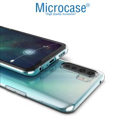 Microcase Oppo Reno 3 - Oppo A91 0.2 mm İnce Soft Silikon Kılıf - Şeffaf + Tempered Glass Cam Koruma