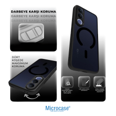 Microcase Vivo V70 FE 5G ile uyumlu Magsafe Uyumlu Mat Yüzey Kılıf AL4967