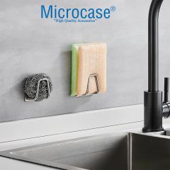 Microcase Güçlü Yapışkanlı Metal Banyo Mutfak Eşya Havlu Vb Ürün Askılığı AL4467 - 2  Adet Gümüş