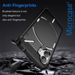 Microcase Nothing Phone 2 Brushed Carbon Fiber Silikon Kılıf - Siyah AL3332