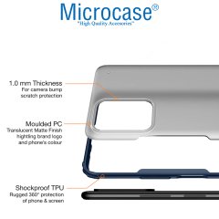 Microcase Xiaomi Poco X3 GT Luna Serisi Köşe Korumalı Sert Rubber Kılıf - Mavi