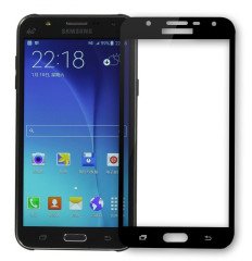 Samsung Galaxy J7 Prime Renkli Çerçeveli Tempered Cam Koruma