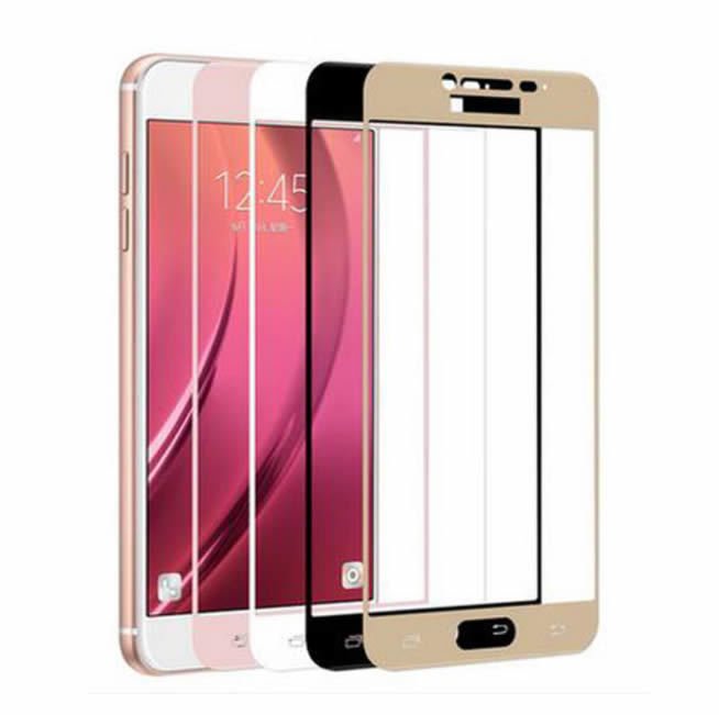Samsung Galaxy J7 Prime Renkli Çerçeveli Tempered Cam Koruma