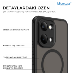 Microcase POCO 8X Pro Max 5G ile uyumlu Magsafe Uyumlu Mat Yüzey Kılıf AL4967