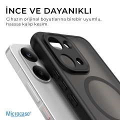 Microcase POCO 8X Pro Max 5G ile uyumlu Magsafe Uyumlu Mat Yüzey Kılıf AL4967