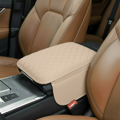 Microcase Araç Merkezi Konsol Kapağı Capitone Deri Araç Kol Dayama Yastığı Depolama Cepli - AL5395