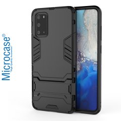 Microcase Samsung Galaxy S20 Alfa Serisi Armor Standlı Perfect Koruma Kılıf - Siyah