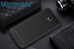 Microcase Samsung J5 Pro Brushed Silikon Kılıf + Ekran Koruma