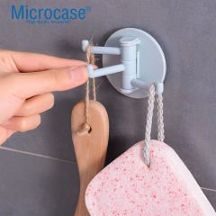 Microcase Plastik  Yapışkanlı Döndürülebilir  Banyo Mutfak Eşya Havlu Vb Anahtarlık Askılığı -AL4470
