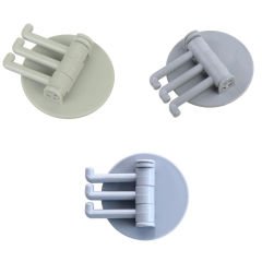 Microcase Plastik  Yapışkanlı Döndürülebilir  Banyo Mutfak Eşya Havlu Vb Anahtarlık Askılığı -AL4470