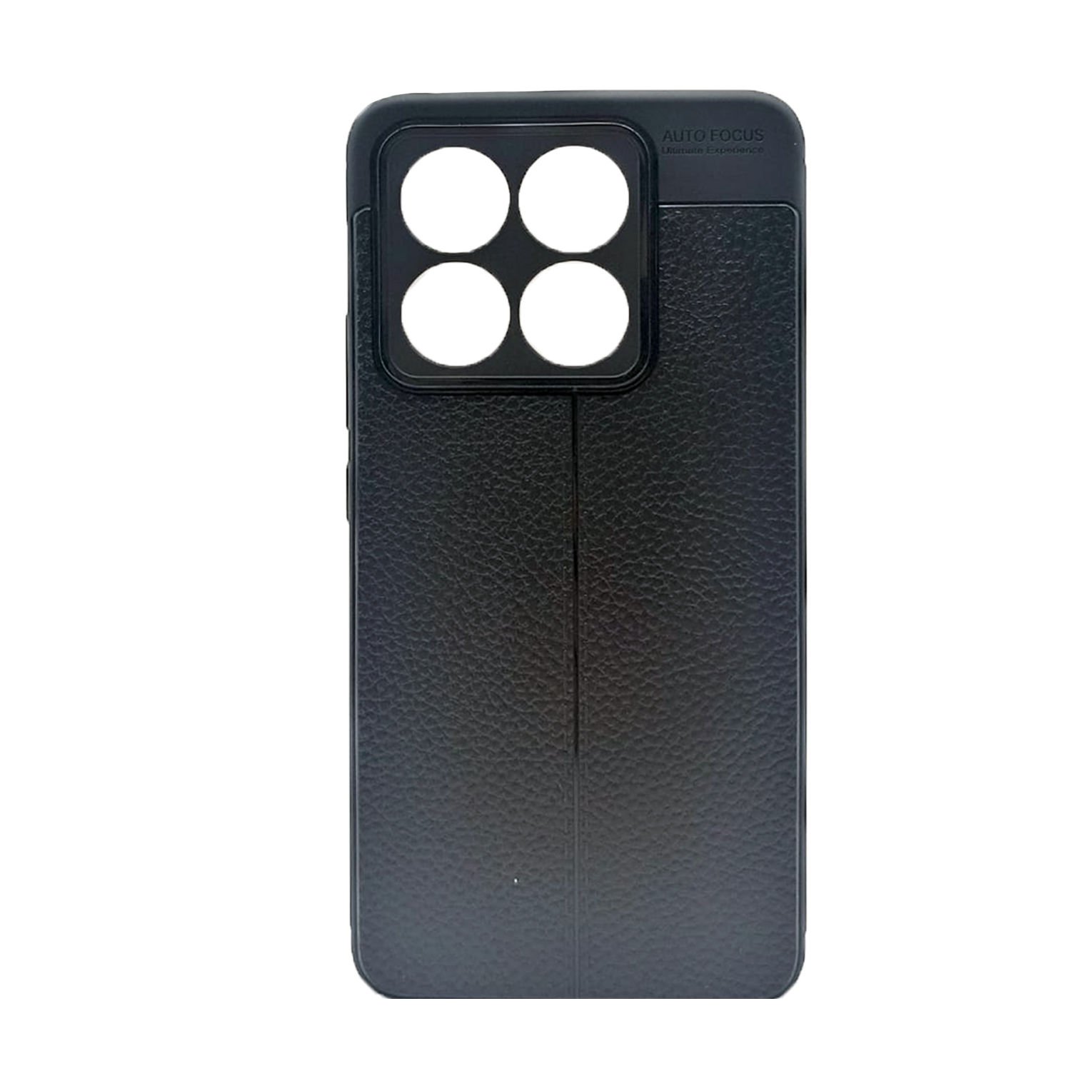 Microcase Xiaomi 14T ile Uyumlu Leather Serisi Deri Efekt Silikon Kılıf - Siyah Al3337