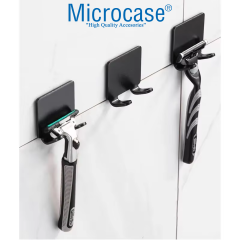 Microcase Alüminyum Yapışkanlı Paslanmaz Traş Bıçağı Tutucu Askısı 1 Adet - AL5017
