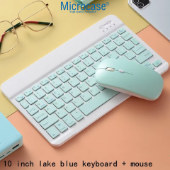 Microcase Tablet ve Telefonlar için Bluetooth Klavye ve Mouse Set - Su Yeşili AL3476