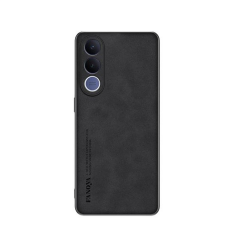 Microcase Vivo V70 FE 5G ile Uyumlu Luxury Leather Series Deri Desenli Plastik Koruma Kılıf - AL8125