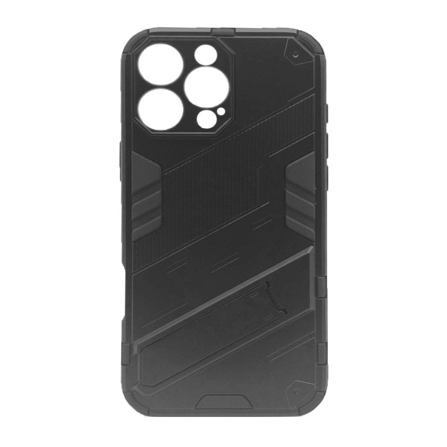 Microcase Iphone 16 Pro Matrix Serisi Armor Standlı Perfect Koruma Kılıf - Siyah Al3416