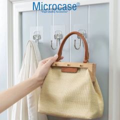 Microcase Güçlü Plastik Yapışkanlı Banyo Mutfak Eşya Havlu Vb Ürün Askılığı  AL4472 -3 Adet