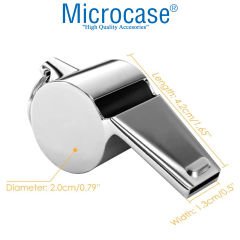 Microcase Paslanmaz Çelik Düdük Hakem ve Deprem Sinyal Düdüğü - AL3617