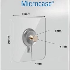 Microcase Güçlü Plastik  Yapışkanlı  Hanger   Banyo Mutfak Eşya  Vb. Ürün  Askılığı AL4465- 2 Adet