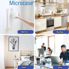 Microcase Güçlü Plastik Yapışkanlı Hanger Banyo Mutfak Eşya Vb. Ürün Askılığı AL4465 - 2 Adet