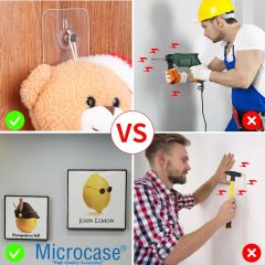 Microcase Güçlü Plastik Yapışkanlı Hanger Banyo Mutfak Eşya Vb. Ürün Askılığı AL4465 - 2 Adet