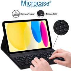 Microcase iPad 10.Nesil 10.9 inch 2022 Tablet Bluetooth Klavyeli Standlı Kılıf - BKK4